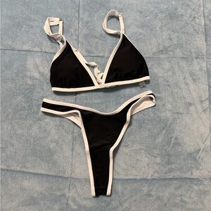 Black and White Bikini Set